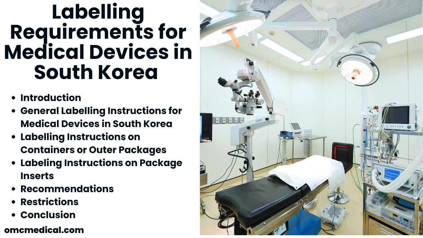 Labelling Requirements for Medical Devices in South Korea 