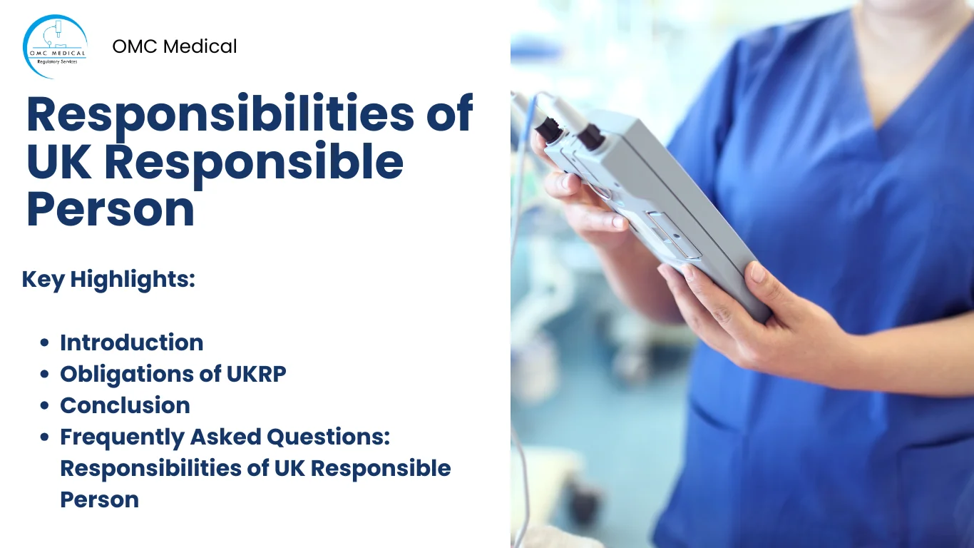 Responsibilities of UK Responsible Person (UKRP) 