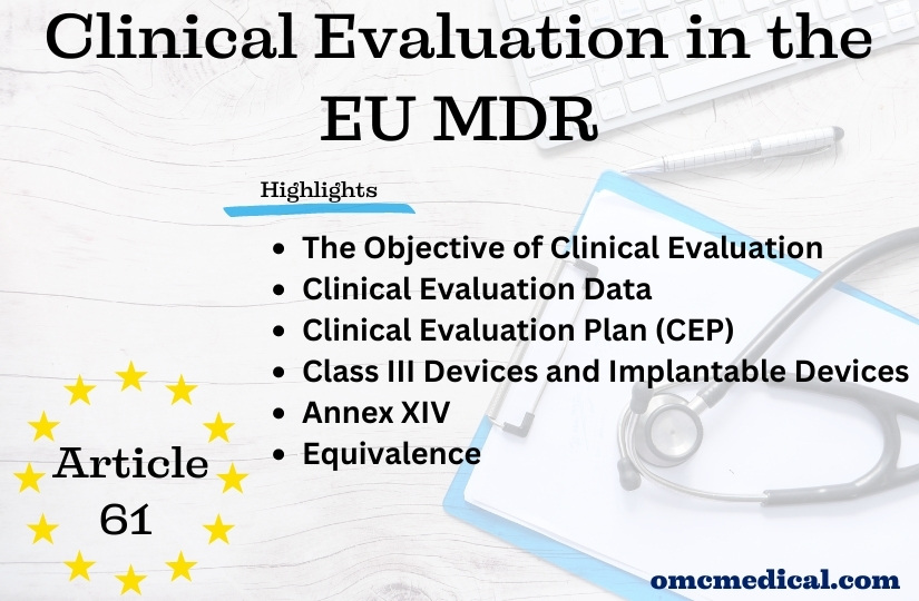 Article 61 Clinical Evaluation in the EU MDR