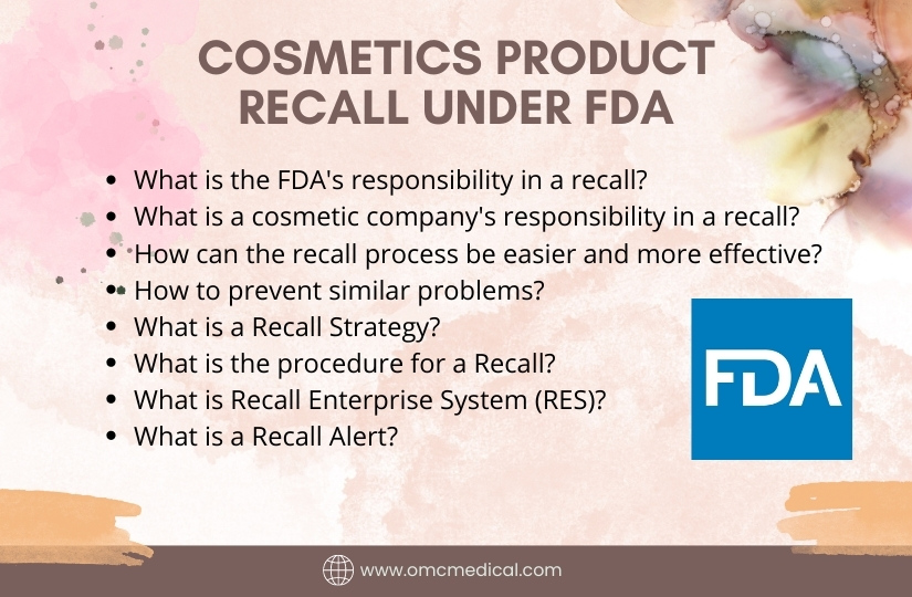 Cosmetics Product Recall under FDA