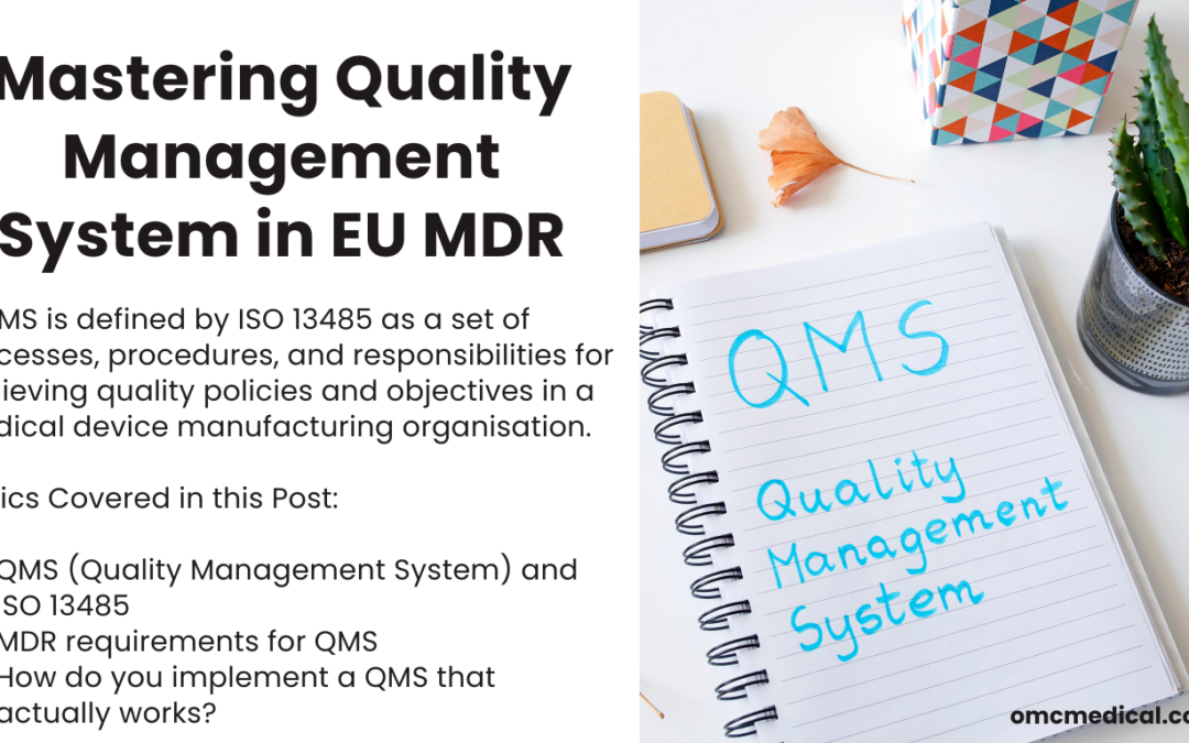Strategic Approach to Compliance: Mastering the Quality Management System (QMS) in EU MDR